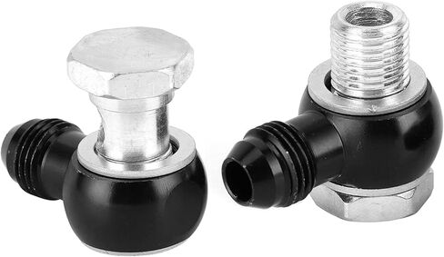 Keenso Banjo Fittings, 6AN x 1 / 4NPSM Oil Cooler 90ｰ Banjo Fittings Connecter Fit for Transmission Cooler 4L80E 19(B) Automatic And Accessories in Saudi Arabia