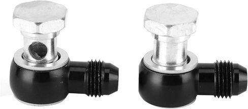 Keenso Banjo Fittings, 6AN x 1 / 4NPSM Oil Cooler 90ｰ Banjo Fittings Connecter Fit for Transmission Cooler 4L80E 19(B) Automatic And Accessories in Saudi Arabia