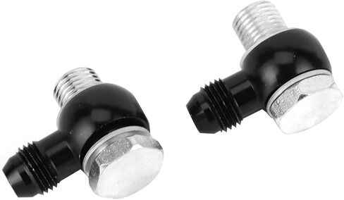 Keenso Banjo Fittings, 6AN x 1 / 4NPSM Oil Cooler 90ｰ Banjo Fittings Connecter Fit for Transmission Cooler 4L80E 19(B) Automatic And Accessories in Saudi Arabia