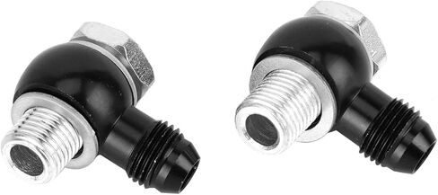 Keenso Banjo Fittings, 6AN x 1 / 4NPSM Oil Cooler 90ｰ Banjo Fittings Connecter Fit for Transmission Cooler 4L80E 19(B) Automatic And Accessories in Saudi Arabia