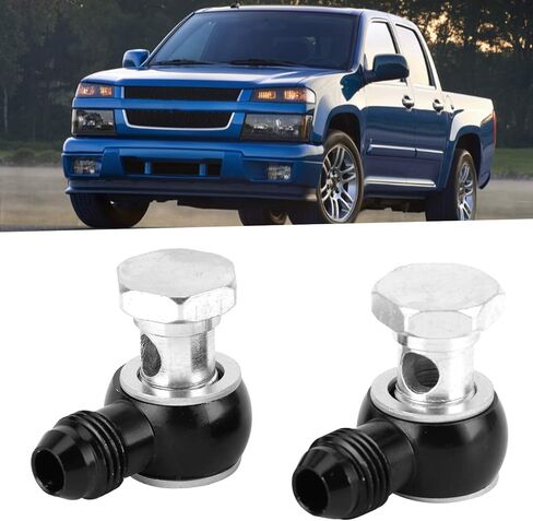 Keenso Banjo Fittings, 6AN x 1 / 4NPSM Oil Cooler 90ｰ Banjo Fittings Connecter Fit for Transmission Cooler 4L80E 19(B) Automatic And Accessories in Saudi Arabia