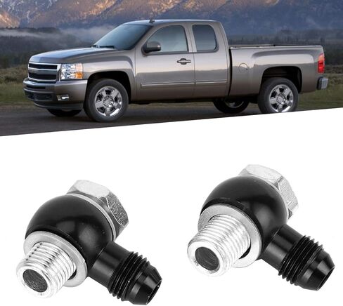 Keenso Banjo Fittings, 6AN x 1 / 4NPSM Oil Cooler 90ｰ Banjo Fittings Connecter Fit for Transmission Cooler 4L80E 19(B) Automatic And Accessories in Saudi Arabia
