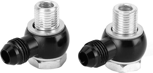 Keenso Banjo Fittings, 6AN x 1 / 4NPSM Oil Cooler 90ｰ Banjo Fittings Connecter Fit for Transmission Cooler 4L80E 19(B) Automatic And Accessories in Saudi Arabia