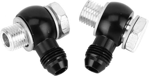 Keenso Banjo Fittings, 6AN x 1 / 4NPSM Oil Cooler 90ｰ Banjo Fittings Connecter Fit for Transmission Cooler 4L80E 19(B) Automatic And Accessories in Saudi Arabia