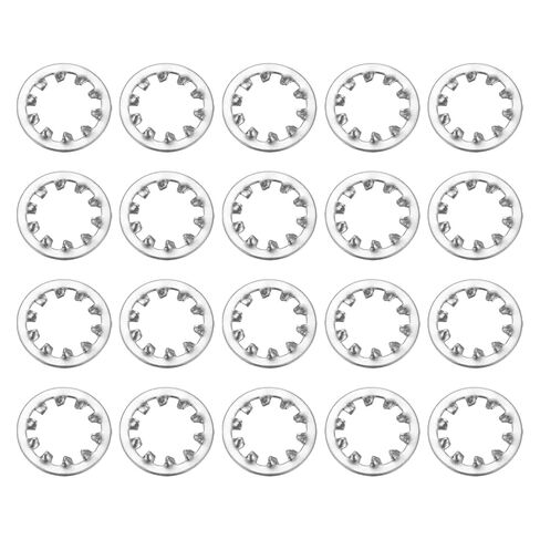 uxcell 20Pcs 5/8 Internal Tooth Lock Washer, 304 Stainless Steel Multi-Tooth Star Washer Locking Fastener, Silver Tone in Saudi Arabia
