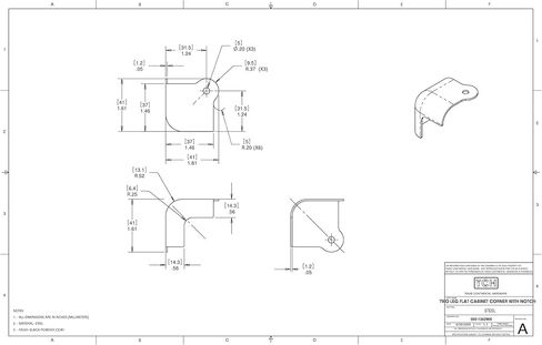TCH Hardware 8 Pack Steel Corner Protector - 2 Leg Black Cabinet Amplifier Speaker in Kuwait