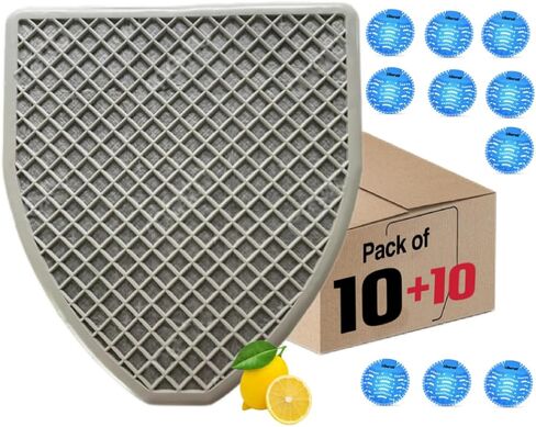 Urinal Mats (10Pack) -Urinal Screen Deodorizer(10 pack) Urinal Cakes Fresh Bathroom Urinal Mat for Floor - Dark Gray Commercial Splash Mats for Men's Restroom in Kuwait