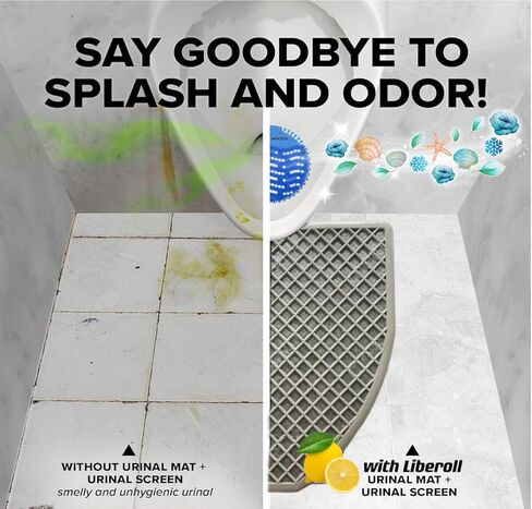 Urinal Mats (10Pack) -Urinal Screen Deodorizer(10 pack) Urinal Cakes Fresh Bathroom Urinal Mat for Floor - Dark Gray Commercial Splash Mats for Men's Restroom in Kuwait