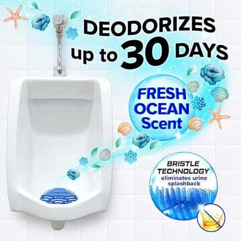 Urinal Mats (10Pack) -Urinal Screen Deodorizer(10 pack) Urinal Cakes Fresh Bathroom Urinal Mat for Floor - Dark Gray Commercial Splash Mats for Men's Restroom in Kuwait