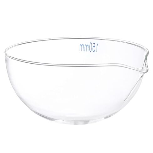 GANAZONO 150mm Round Bottom Glass Evaporating Dish with Spout Laboratory Evaporation Basin Reusable Glass Lab Dish for Scientific and Industrial Use in Saudi Arabia