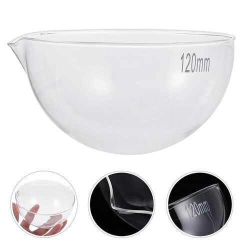 120mm Glass Evaporating Dish Laboratory Evaporation Basin Round Bottom Glass Container for Scientific Experiments and Heating Applications in Saudi Arabia
