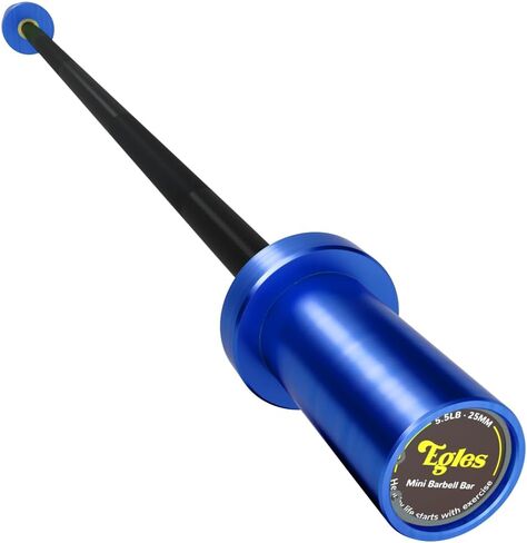 Egles Kids Barbell 5.5LB Mini Barbell Bar 4ft للأطفال والنساء والمبتدئين - متوافق مع لوحات الوزن 2 بوصة، لتدريب القوة في صالة الألعاب الرياضية ورفع الأثقال، شريط تدريب متعدد الألوان in Kuwait