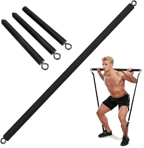 شريط شريط مقاومة، قابل للتعديل من 27 بوصة إلى 41 بوصة، شريط بيلاتيس محمول، شريط مستقيم لتدريب المقاومة، شريط تمارين اللياقة البدنية في المنزل in Kuwait