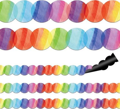 16PCS Magnetic Border Colorful Circles Die-Cut Magnetic Classroom Decoration in Saudi Arabia