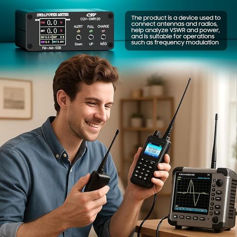 CQV-SWR120 120 وات SWR ومقياس الموجة الدائمة للطاقة، وظيفة إنذار الموجة الدائمة، شاشة عالية الدقة بالألوان الكاملة FM-AM-SSB in Kuwait