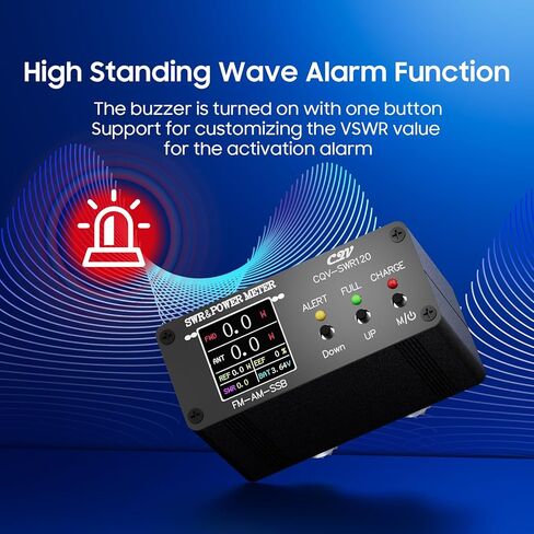 CQV-SWR120 120 وات SWR ومقياس الموجة الدائمة للطاقة، وظيفة إنذار الموجة الدائمة، شاشة عالية الدقة بالألوان الكاملة FM-AM-SSB in Kuwait