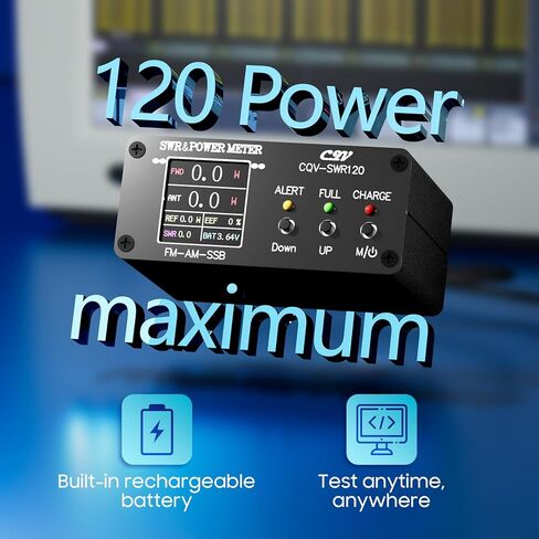 CQV-SWR120 120 وات SWR ومقياس الموجة الدائمة للطاقة، وظيفة إنذار الموجة الدائمة، شاشة عالية الدقة بالألوان الكاملة FM-AM-SSB in Kuwait