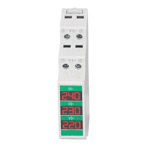 3 المرحلة التيار المتناوب الفولتميتر الجهد متر 60 ‑ 450 فولت LCD شاشة ديجيتال الجهد متر مقياس الطاقة الكهربائية مع Din السكك الحديدية جبل in Saudi Arabia
