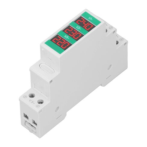 3 المرحلة التيار المتناوب الفولتميتر الجهد متر 60 ‑ 450 فولت LCD شاشة ديجيتال الجهد متر مقياس الطاقة الكهربائية مع Din السكك الحديدية جبل in Saudi Arabia