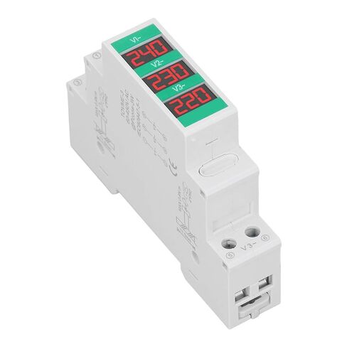 3 المرحلة التيار المتناوب الفولتميتر الجهد متر 60 ‑ 450 فولت LCD شاشة ديجيتال الجهد متر مقياس الطاقة الكهربائية مع Din السكك الحديدية جبل in Saudi Arabia