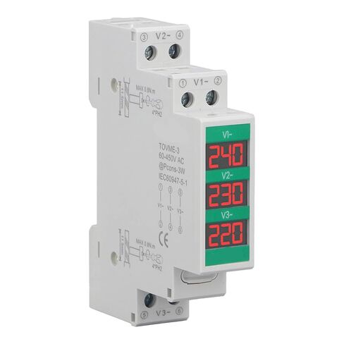 3 المرحلة التيار المتناوب الفولتميتر الجهد متر 60 ‑ 450 فولت LCD شاشة ديجيتال الجهد متر مقياس الطاقة الكهربائية مع Din السكك الحديدية جبل in Saudi Arabia