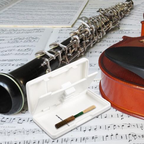 minkissy Oboe Reed Case 6-slot Portable White Oboe Reed Holder Storage Box for Wind Instrument Accessories in Kuwait