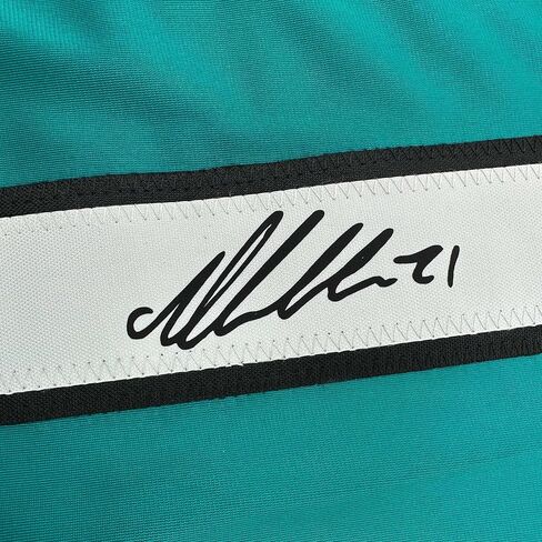 Facsimile Autographed Macklin Celebrini San Jose Teal Reprint Laser Auto Hockey Jersey Size Men's XL in Saudi Arabia