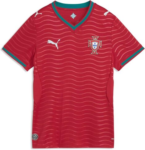 PUMA Womens Portugal Home Crew Neck Short Sleeve Jersey Casual - Red in Saudi Arabia