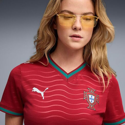 PUMA Womens Portugal Home Crew Neck Short Sleeve Jersey Casual - Red in Saudi Arabia