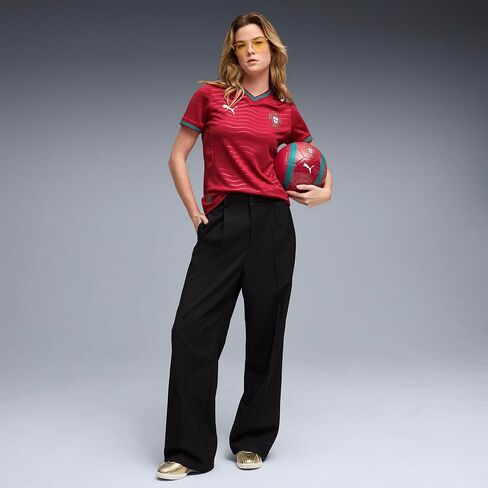 PUMA Womens Portugal Home Crew Neck Short Sleeve Jersey Casual - Red in Saudi Arabia