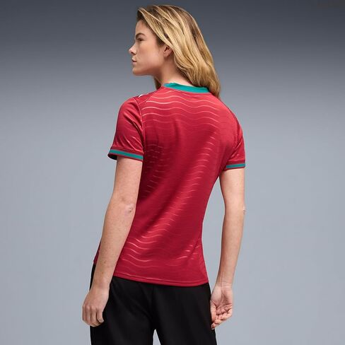 PUMA Womens Portugal Home Crew Neck Short Sleeve Jersey Casual - Red in Saudi Arabia