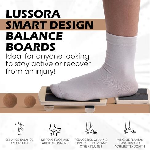 Foot & Ankle Strengthener Kit – Ankle Balance Board for Strength, Stability, Mobility & Injury Recovery – Complete Set with Beginner & Advanced Bars, 2 sizes Cork Balls, Manual & Carry Bag in Kuwait