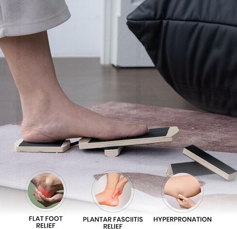 Foot & Ankle Strengthener Kit – Ankle Balance Board for Strength, Stability, Mobility & Injury Recovery – Complete Set with Beginner & Advanced Bars, 2 sizes Cork Balls, Manual & Carry Bag in Kuwait