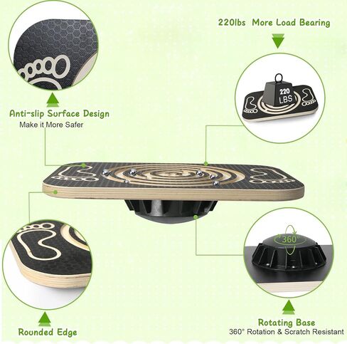 Balance Board Maze for Kids, 17.5-Inch Wobble Board Rocking Seesaw Sensory Training with 6 Balls, Non-Slip Pedals Indoor Outdoor for Boys Girls in Kuwait