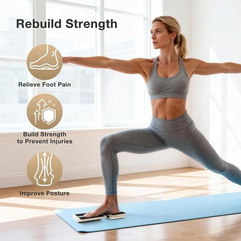 Ankle Balance Board Foot Strengthener Blackboard Trainer, Bamboo Axis Board Ankle Balance Boards for Physical Therapy, Posture Correction for Plantar Fasciitis Relief, Stability Exercises in Kuwait