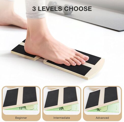Ankle Balance Board Foot Strengthener Blackboard Trainer, Bamboo Axis Board Ankle Balance Boards for Physical Therapy, Posture Correction for Plantar Fasciitis Relief, Stability Exercises in Kuwait