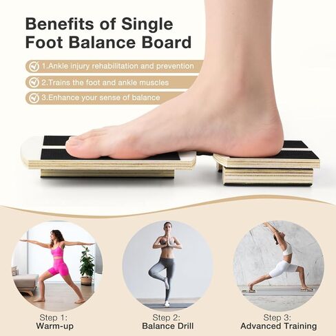 Ankle Balance Board Foot Strengthener Blackboard Trainer, Bamboo Axis Board Ankle Balance Boards for Physical Therapy, Posture Correction for Plantar Fasciitis Relief, Stability Exercises in Kuwait