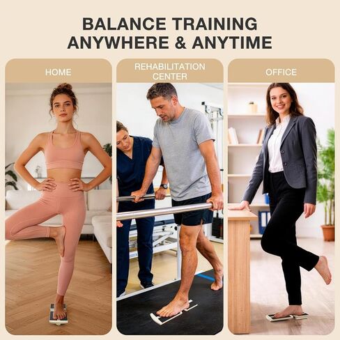 Ankle Balance Board Foot Strengthener Blackboard Trainer, Bamboo Axis Board Ankle Balance Boards for Physical Therapy, Posture Correction for Plantar Fasciitis Relief, Stability Exercises in Kuwait
