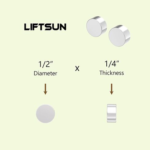 Heavy Duty Strong Neodymium Disc Magnets - N42, 1/2" D x 1/4" H - 24 Pack, Super Powerful Rare Earth Magnets for Fridge, DIY, Building, Scientific, Craft, Office 0.5" Dia x 0.25" Thick Magnet in Kuwait