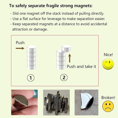Heavy Duty Strong Neodymium Disc Magnets - N42, 1/2" D x 1/4" H - 24 Pack, Super Powerful Rare Earth Magnets for Fridge, DIY, Building, Scientific, Craft, Office 0.5" Dia x 0.25" Thick Magnet in Kuwait