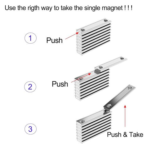 Neodymium Strong Magnets with mounting Holes,4PCS 1.50" & 2PCS 2.50" Length, 60 and 100LBS Magnet with Screws, Industrial Magnets with Holes for Tool Room,Science,Craft,Office in Kuwait