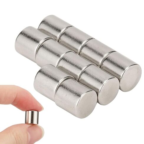 10 PCS Refrigerator Magnets 3/8" x3/8" Cylinder Magnets Small Permanent Rare Earth Magnets Neodymium Magnet for Multi-Use Fridge Whiteboard DIY Scientific Craft Office Magnets, 10x10mm in Kuwait