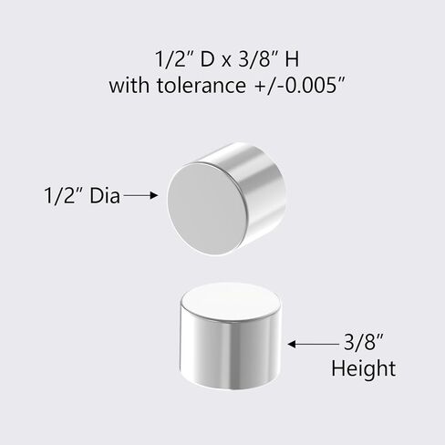 N52 Magnets - 1/2" D x 3/8" H - 16 Pack, Powerful Rare Earth Magnets,Super Strong Neodymium Disc Magnet for Fridge, Office, Building, Scientific, Crafts and DIY Thick Strong Magnet in Kuwait