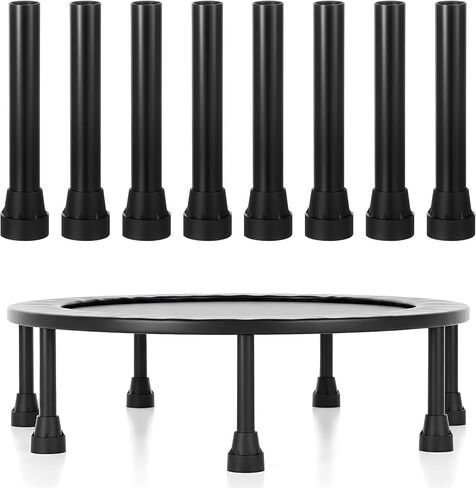 8 Pcs 7.5 x 0.8 Inches Universal Trampoline Replacement Legs with Rubber Covers Pad Stainless Steel Leg Tube Mini Trampoline Tube Accessories Bounce Part in Kuwait