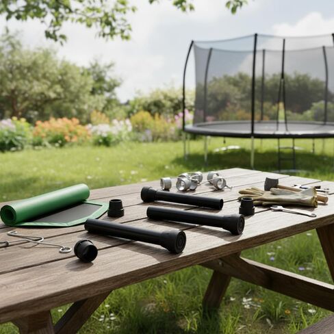 8 Pcs 7.5 x 0.8 Inches Universal Trampoline Replacement Legs with Rubber Covers Pad Stainless Steel Leg Tube Mini Trampoline Tube Accessories Bounce Part in Kuwait