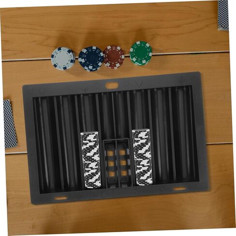 HANABASS 350pieces Portable Poker Chip Holder Multi-function Chip Box for Game Table Poker Racks in Saudi Arabia