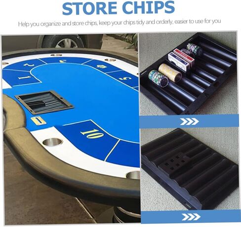 Yardwe Poker Chip Tray Set for Games 2pcs Plastic Poker Chip Holder Divided Compartments for Easy Organization in Kuwait