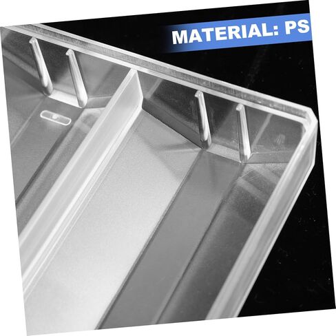 Vaguelly Transparent Poker Chip Storage Box with Compartment Design Game Cards Holder for Organizing Poker Chips Cards and Dice in Kuwait