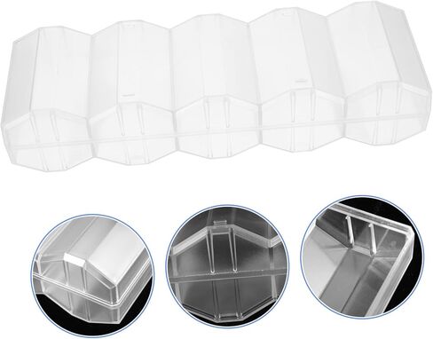 Vaguelly Transparent Poker Chip Storage Box with Compartment Design Game Cards Holder for Organizing Poker Chips Cards and Dice in Kuwait