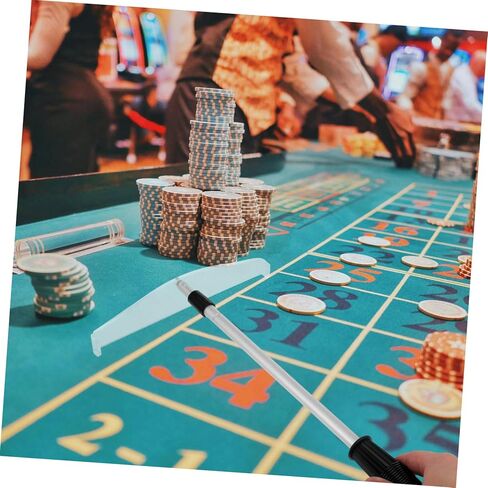 Milisten Telescopic Poker Chip Rake Metal Collector Rod Variable Length for Poker Dice Games in Kuwait